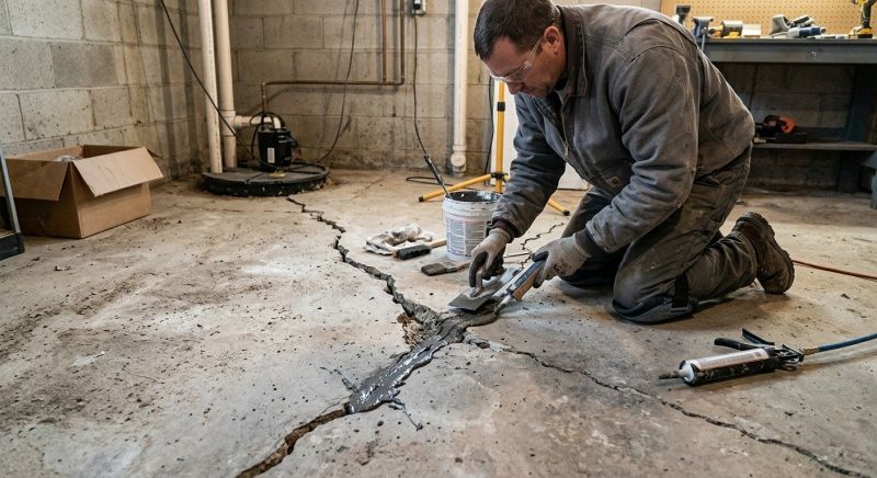 Cracked Basement Floor Repair in Pell City, AL