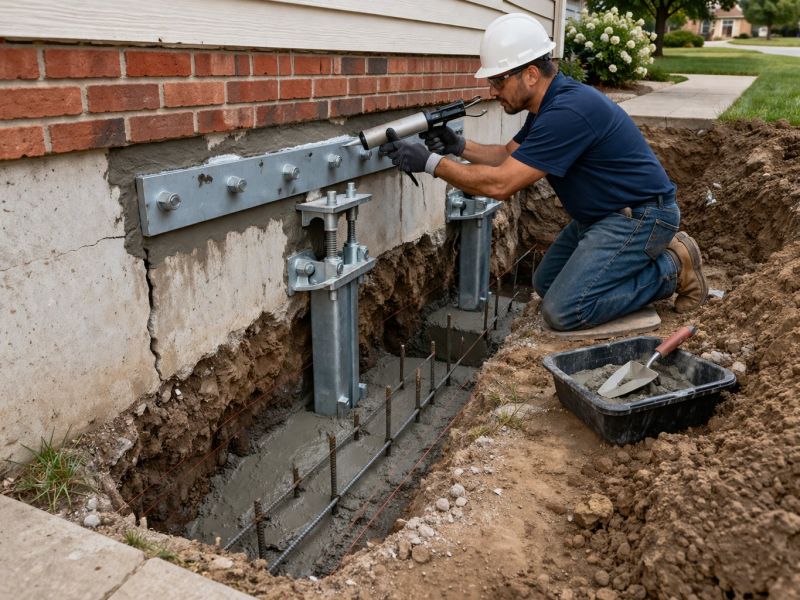 Sinking Foundation Repair in Birmingham, AL